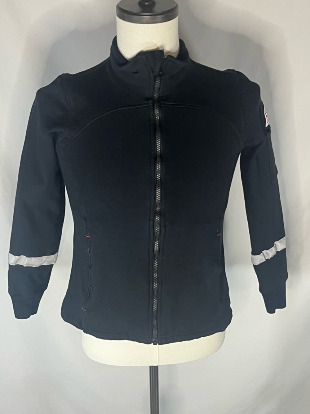 Bulwark FR Jacket Women's XS Black Fleece CAT 2 NFPA 2112 Reflective Workwear - Picture 2 of 10